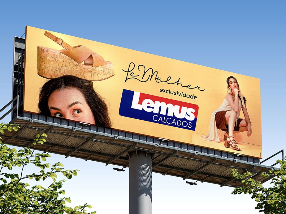 Arte para Outdoor e Led da Lemus Calçados 5