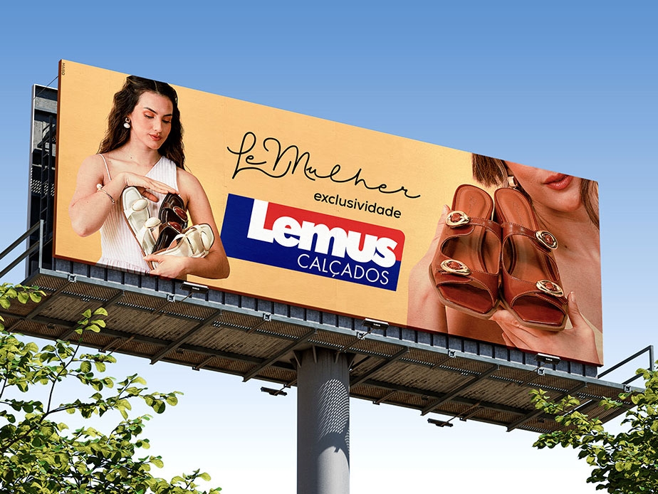 Arte para Outdoor e Led da Lemus Calçados 3