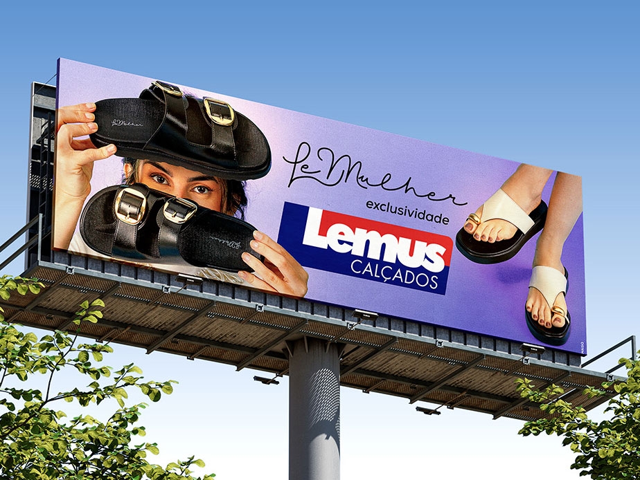 Arte para Outdoor e Led da Lemus Calçados 4