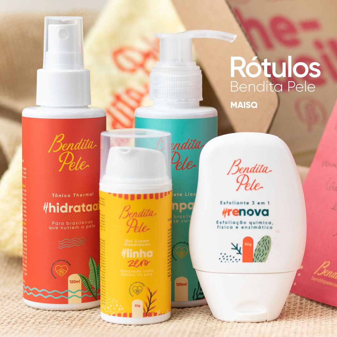 Rótulos para Cosméticos Bendita Pele 1