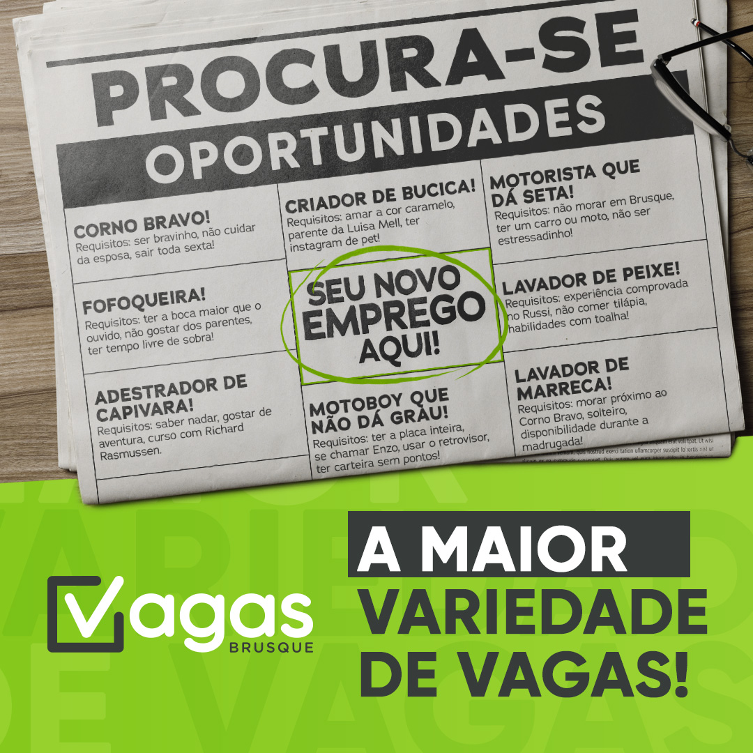Campanha Publicitária para Vagas Brusque 2