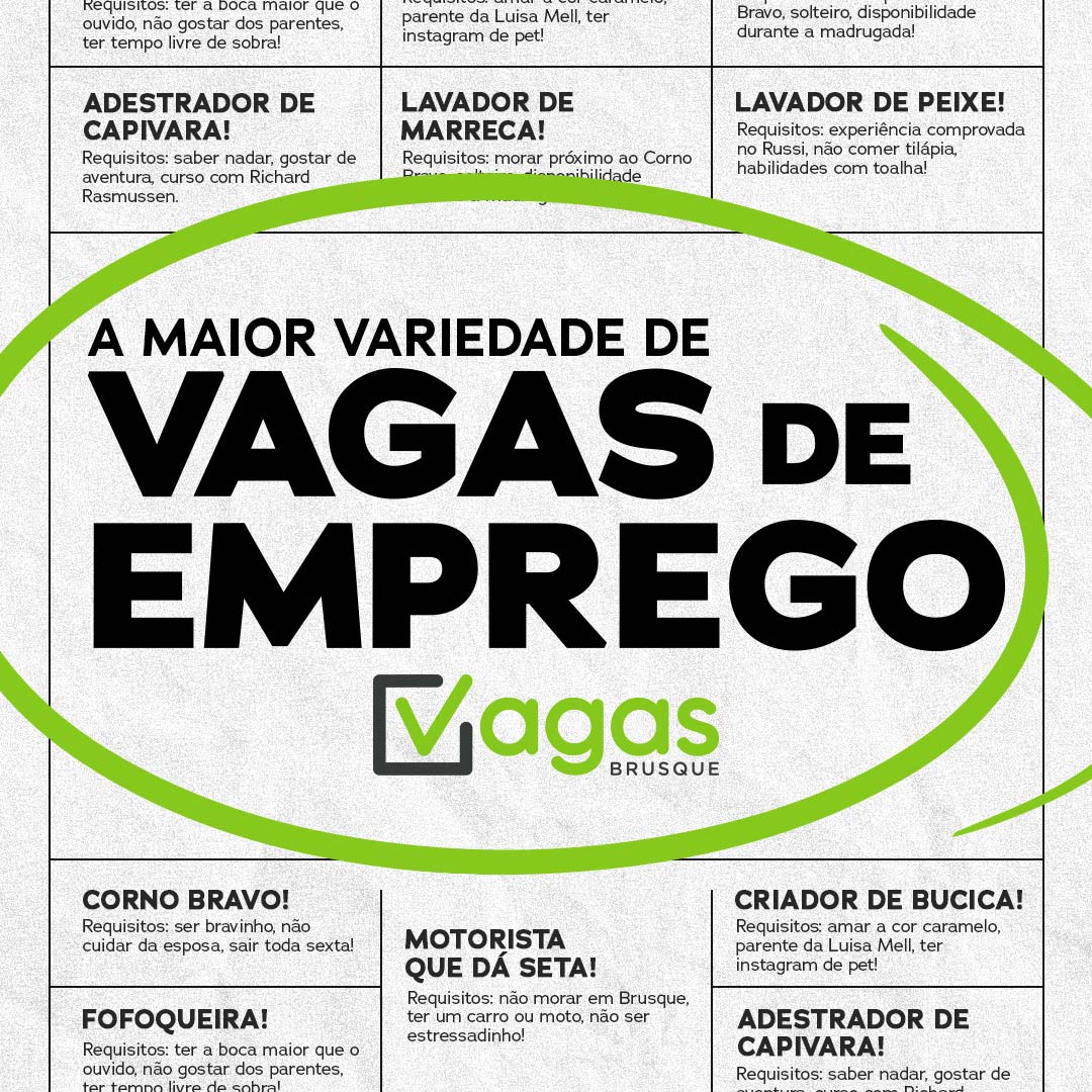Campanha Publicitária para Vagas Brusque 3