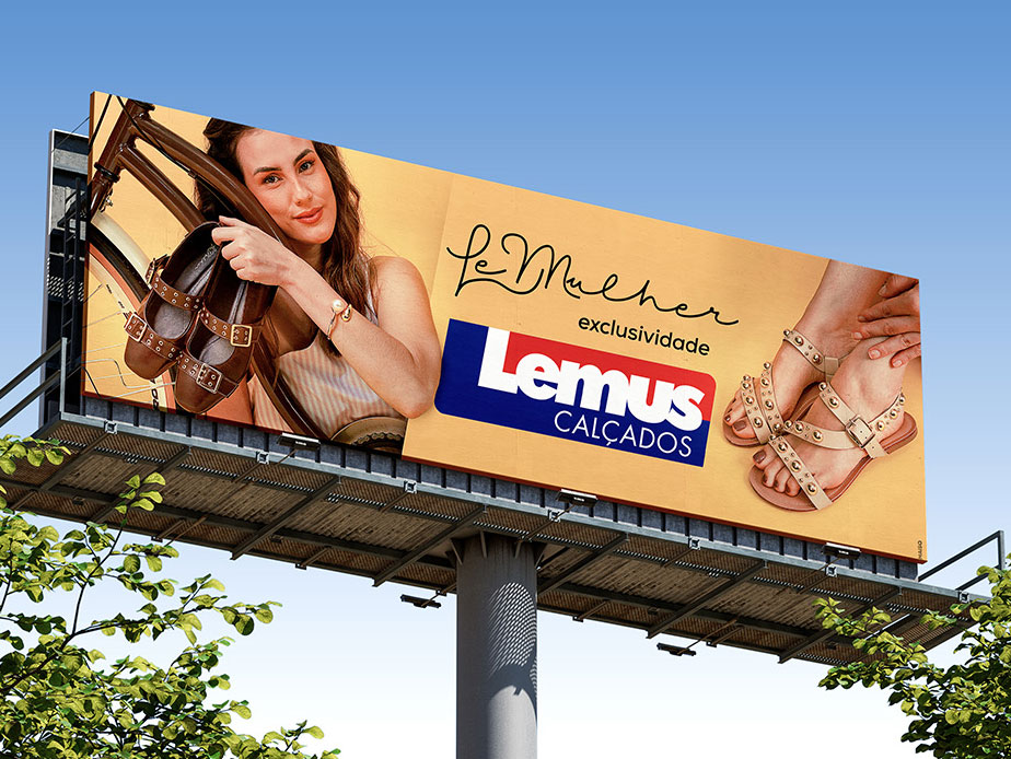 Arte para Outdoor e Led da Lemus Calçados 1